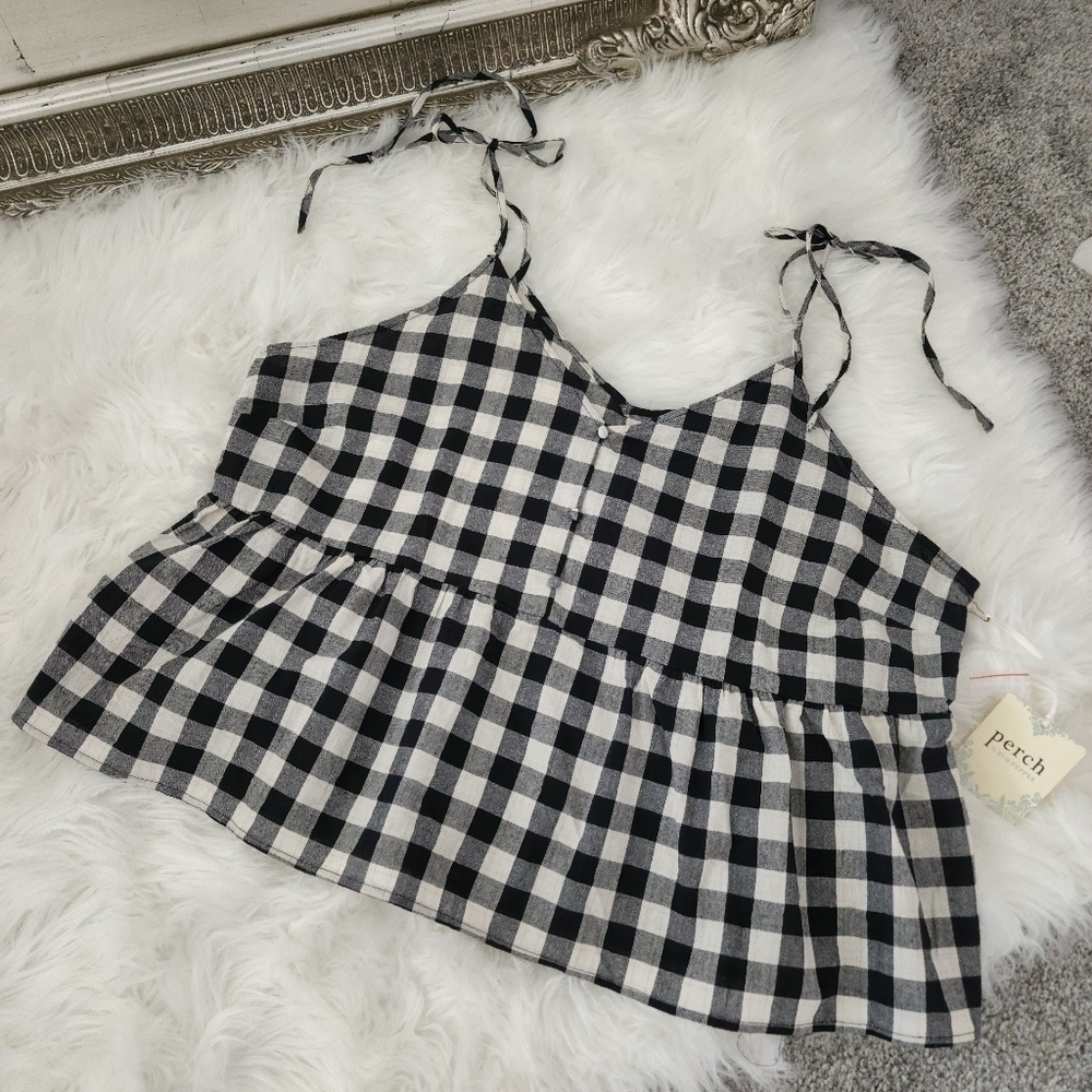 New! Perch by Blu Pepper plaid cami tank size 3XL